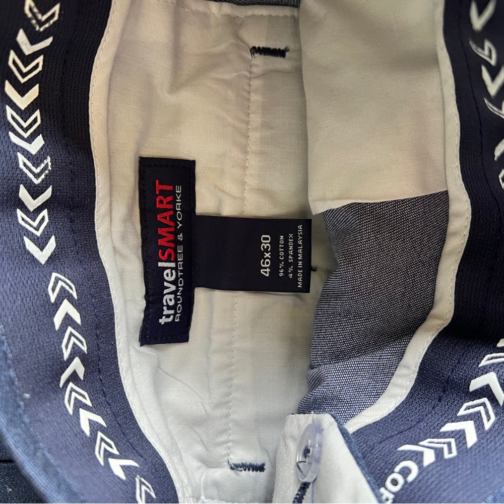 Roundtree & Yorke TravelSMART Blue Pants - 46x30 - Big and Tall